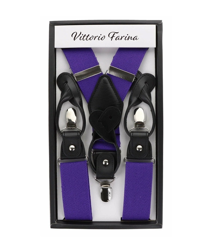 Vittorio Farina Men's Convertible Suspender in Gift Box: 70% Polyester & 30% Elastomer