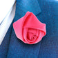 Vittorio Vico Unisex Satin Rose Bud Flower Lapel Pin