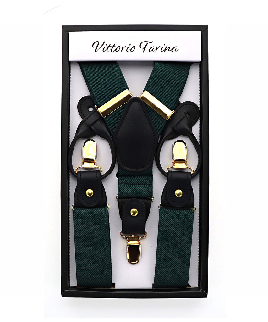 Vittorio Farina Men's Convertible Suspender in Gift Box: 70% Polyester & 30% Elastomer