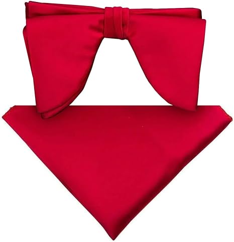 Vittorio Farina Men's Satin Teardrop Bow Tie & Pocket Square in Gift Box