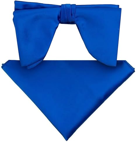 Vittorio Farina Men's Satin Teardrop Bow Tie & Pocket Square in Gift Box