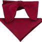 Vittorio Farina Men's Satin Teardrop Bow Tie & Pocket Square in Gift Box