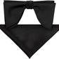 Vittorio Farina Men's Satin Teardrop Bow Tie & Pocket Square in Gift Box