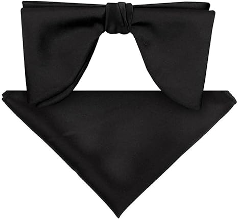 Vittorio Farina Men's Satin Teardrop Bow Tie & Pocket Square in Gift Box