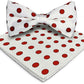 Vittorio Farina Men's Polka Dot Satin Bow Tie & Pocket Square in Gift Box