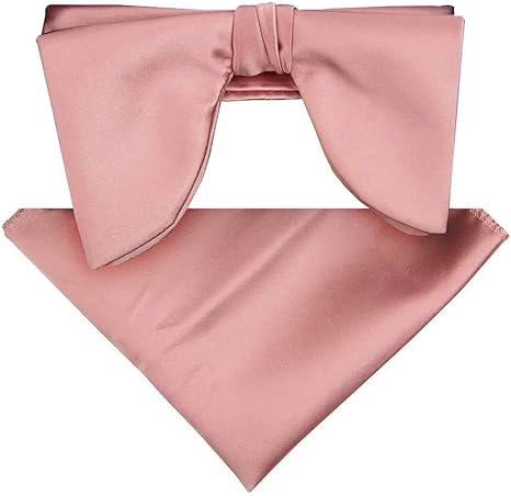 Vittorio Farina Men's Satin Teardrop Bow Tie & Pocket Square in Gift Box