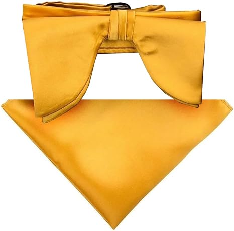 Vittorio Farina Men's Satin Teardrop Bow Tie & Pocket Square in Gift Box