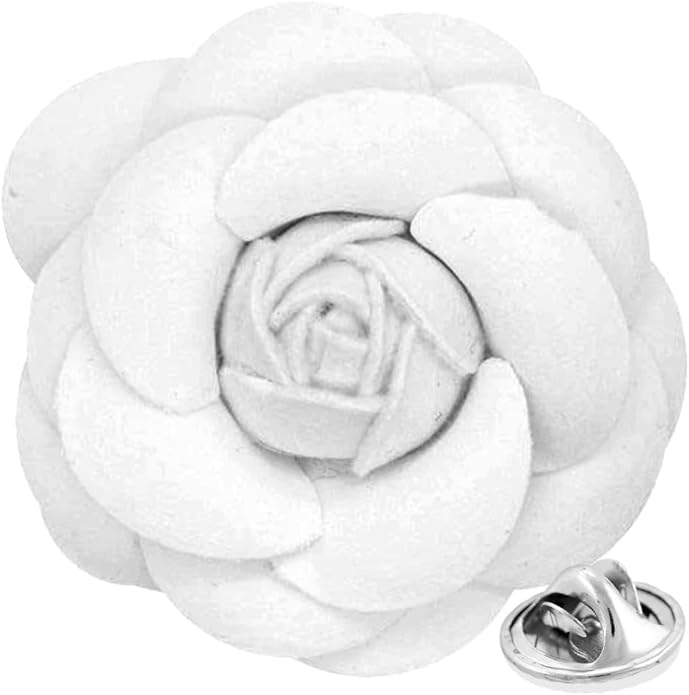 Vittorio Vico Unisex Leather Flower Lapel Pin