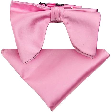 Vittorio Farina Men's Satin Teardrop Bow Tie & Pocket Square in Gift Box