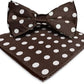 Vittorio Farina Men's Polka Dot Satin Bow Tie & Pocket Square in Gift Box