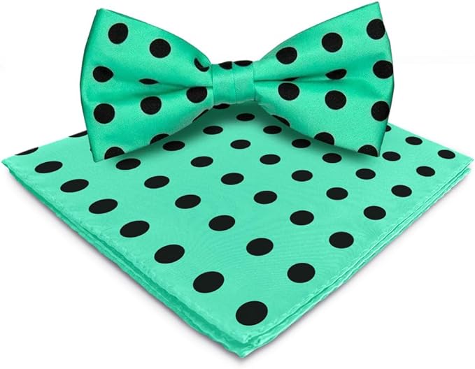 Vittorio Farina Men's Polka Dot Satin Bow Tie & Pocket Square in Gift Box