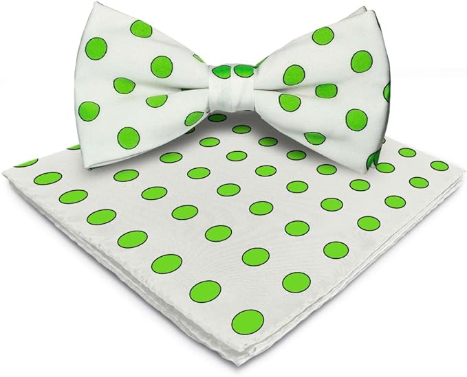 Vittorio Farina Men's Polka Dot Satin Bow Tie & Pocket Square in Gift Box