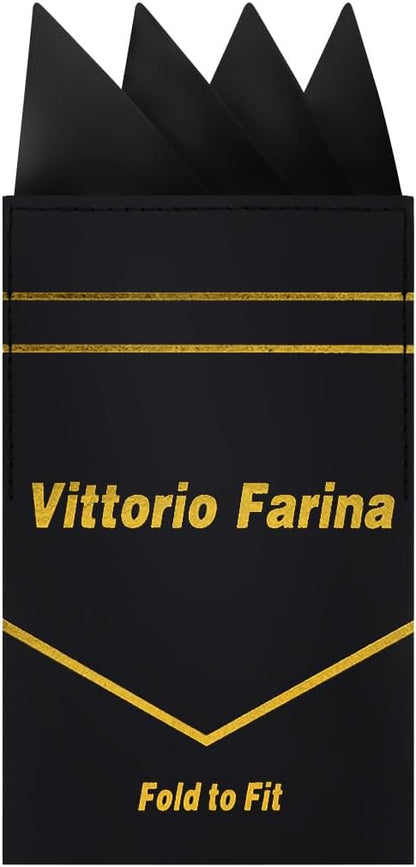 Vittorio Farina Men's Pre-Folded Pocket Square: Four-Point