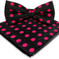 Vittorio Farina Men's Polka Dot Satin Bow Tie & Pocket Square in Gift Box