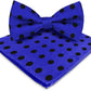 Vittorio Farina Men's Polka Dot Satin Bow Tie & Pocket Square in Gift Box