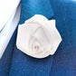 Vittorio Vico Unisex Satin Rose Bud Flower Lapel Pin