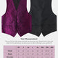 Vittorio Farina Paisley Vest Set (Black Back) Var. 01 (Black-Plum) - vest_paisley_BB_plum_XS - Classy Cufflinks