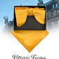 Vittorio Farina Men's Satin Teardrop Bow Tie & Pocket Square in Gift Box