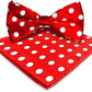 Vittorio Farina Men's Polka Dot Satin Bow Tie & Pocket Square in Gift Box