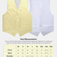 Vittorio Farina Solid Satin Vest Set (White Back) Var. 01 (Beige-Maize) - vest_plain_WB_maize_XS - Classy Cufflinks