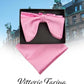 Vittorio Farina Men's Satin Teardrop Bow Tie & Pocket Square in Gift Box