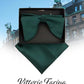 Vittorio Farina Men's Satin Teardrop Bow Tie & Pocket Square in Gift Box