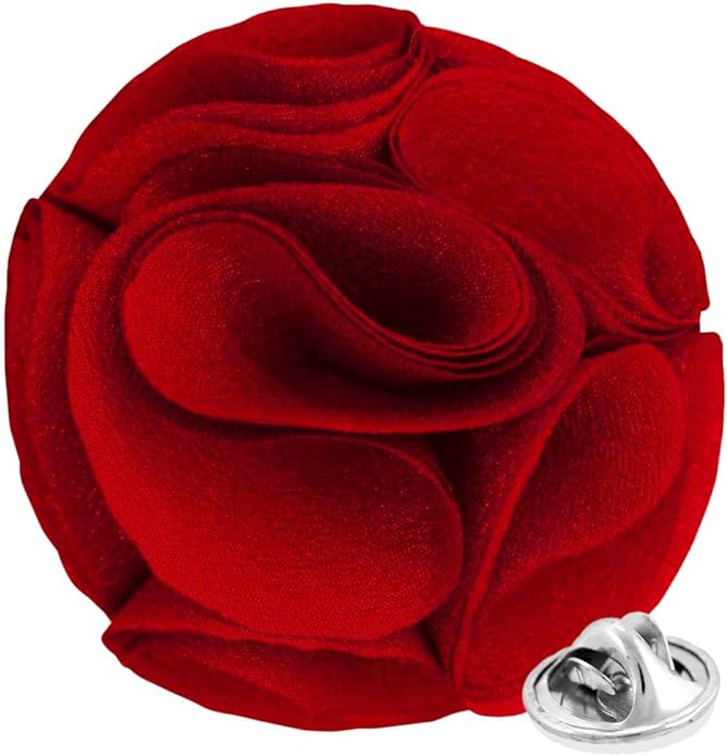 Vittorio Vico Unisex Rose Flower Lapel Pin