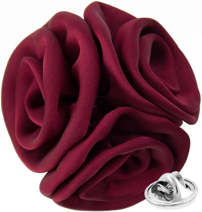 Vittorio Vico Unisex Trio Cluster Satin Flower Lapel Pin