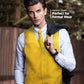 Vittorio Farina Solid Satin Vest Set (White Back) Var. 02 (Mustard-Yellow) - vest_plain_WB_yellow_XS - Classy Cufflinks