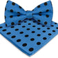 Vittorio Farina Men's Polka Dot Satin Bow Tie & Pocket Square in Gift Box