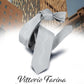 Vittorio Farina Men's Satin Skinny Necktie with Rhinestones