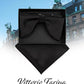 Vittorio Farina Men's Satin Teardrop Bow Tie & Pocket Square in Gift Box