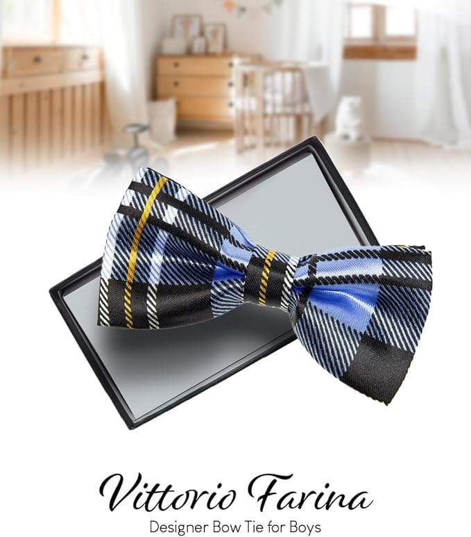 Vittorio Farina Boy's Design Satin Bow Tie