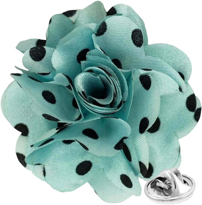 Vittorio Vico Unisex Polka Dot Flower Lapel Pin