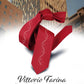 Vittorio Farina Men's Satin Skinny Necktie with Rhinestones