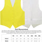 Vittorio Farina Solid Satin Vest Set (White Back) Var. 01 (Beige-Maize) - vest_plain_WB_lemon_XS - Classy Cufflinks