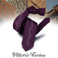 Vittorio Farina Men's Satin Skinny Necktie with Rhinestones