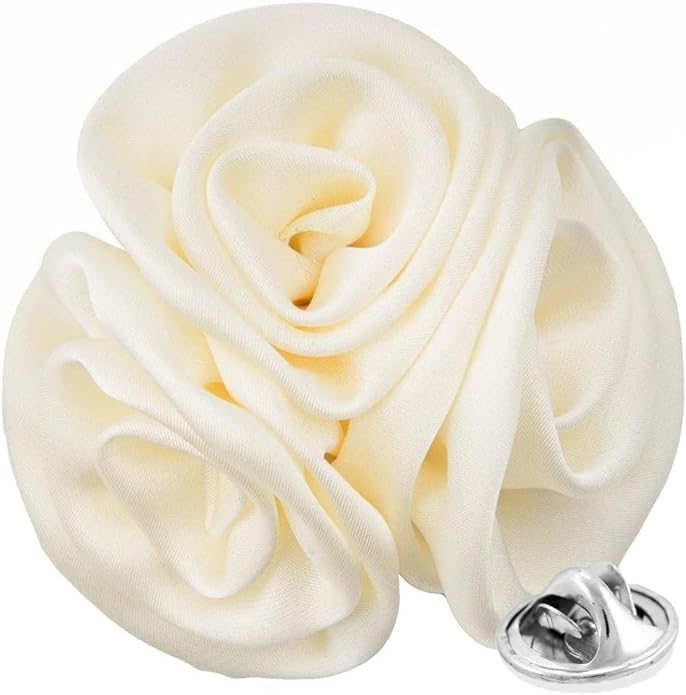 Vittorio Vico Unisex Trio Cluster Satin Flower Lapel Pin