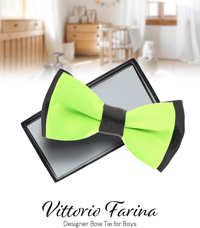 Vittorio Farina Boy's Design Satin Bow Tie