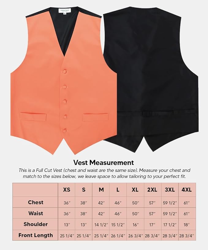 Vittorio Farina Solid Satin Vest Set (Black Back) Var. 02 (Lime-Rose Gold) - vest_plain_BB_rosegold_XS - Classy Cufflinks