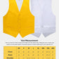 Vittorio Farina Solid Satin Vest Set (White Back) Var. 02 (Mustard-Yellow) - vest_plain_WB_yellow_XS - Classy Cufflinks