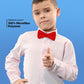 Vittorio Farina Boy's Pretied Solid Silky Satin Bow Tie