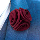 Vittorio Vico Unisex Trio Cluster Satin Flower Lapel Pin