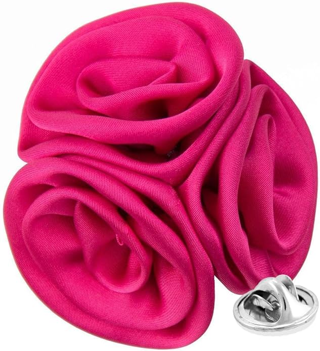 Vittorio Vico Unisex Trio Cluster Satin Flower Lapel Pin