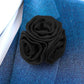 Vittorio Vico Unisex Trio Cluster Satin Flower Lapel Pin