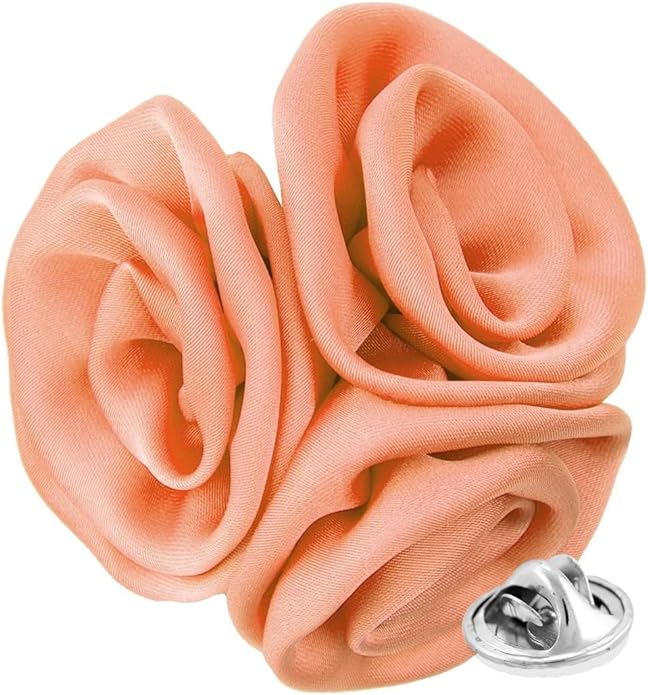 Vittorio Vico Unisex Trio Cluster Satin Flower Lapel Pin