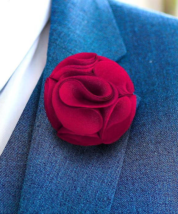 Vittorio Vico Unisex Rose Flower Lapel Pin