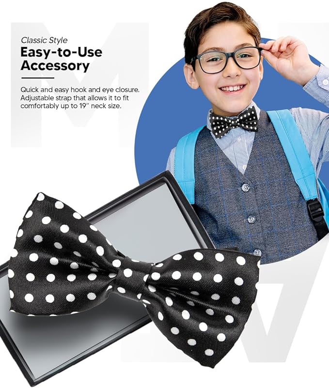 Vittorio Farina Boy's Design Satin Bow Tie