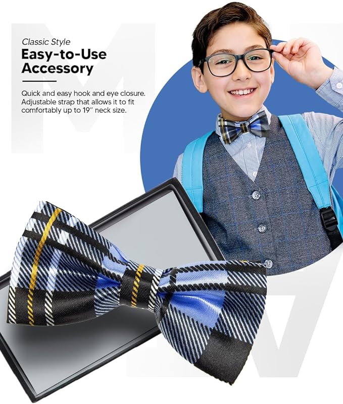 Vittorio Farina Boy's Design Satin Bow Tie