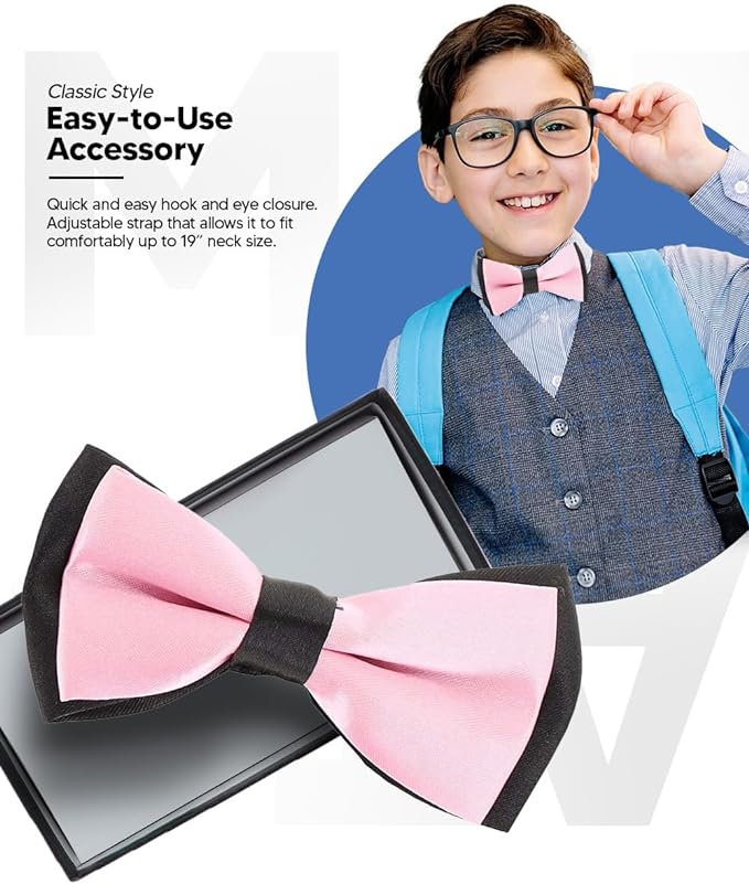 Vittorio Farina Boy's Design Satin Bow Tie